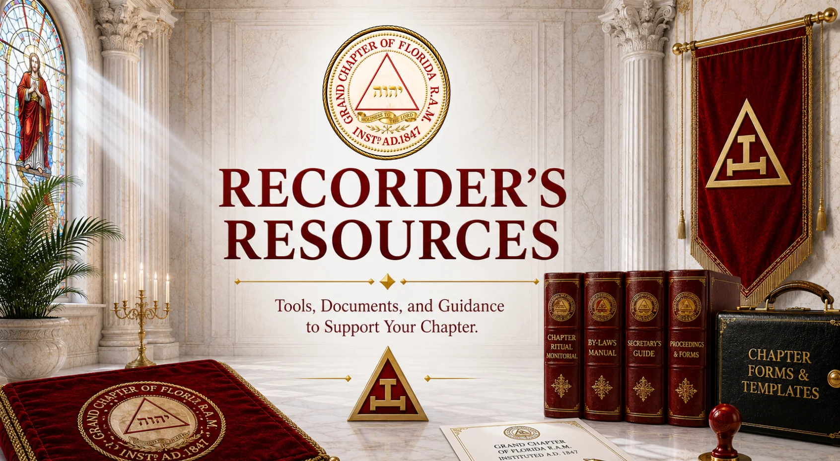 Grand Chapter of Royal Arch Masons of Florida forms, recorder resources and official documents