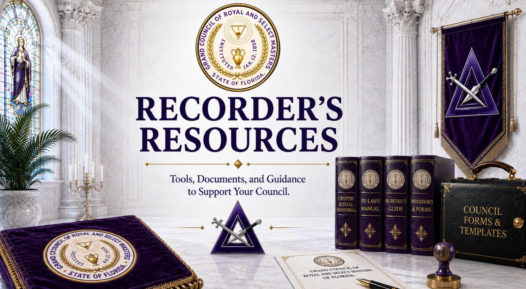 Grand Council of Royal and Select Masters of Florida forms and resources