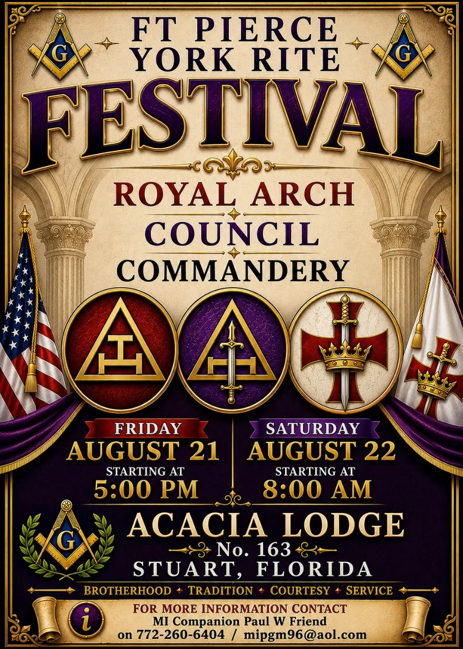 2026 Ft. Pierce York Rite Festival Flyer